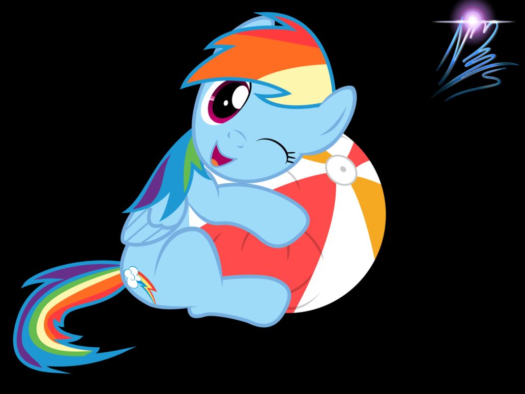 Rainbow Dash And A Beach Ball My Little Pony Friendship Is Magic