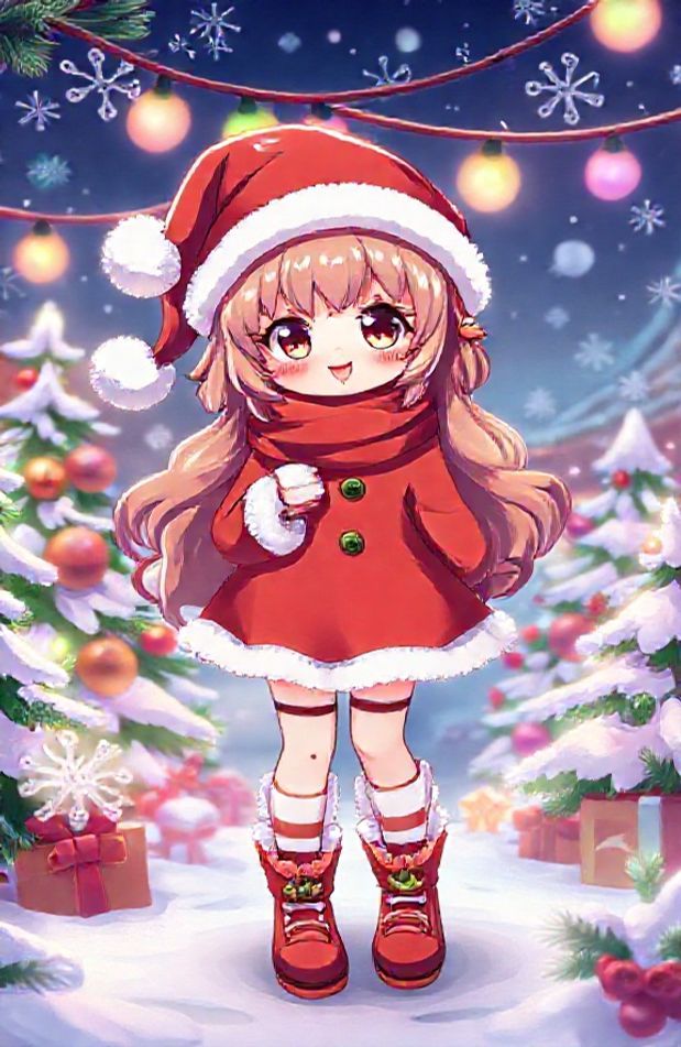 Gacha Christmas Girl Wallpaper