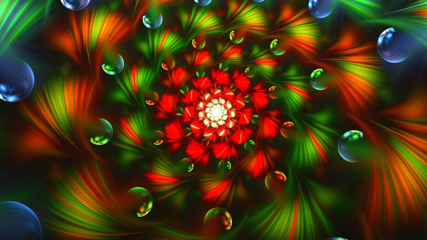 Wallpaper 3d Abstract Fractal Colorful Bright