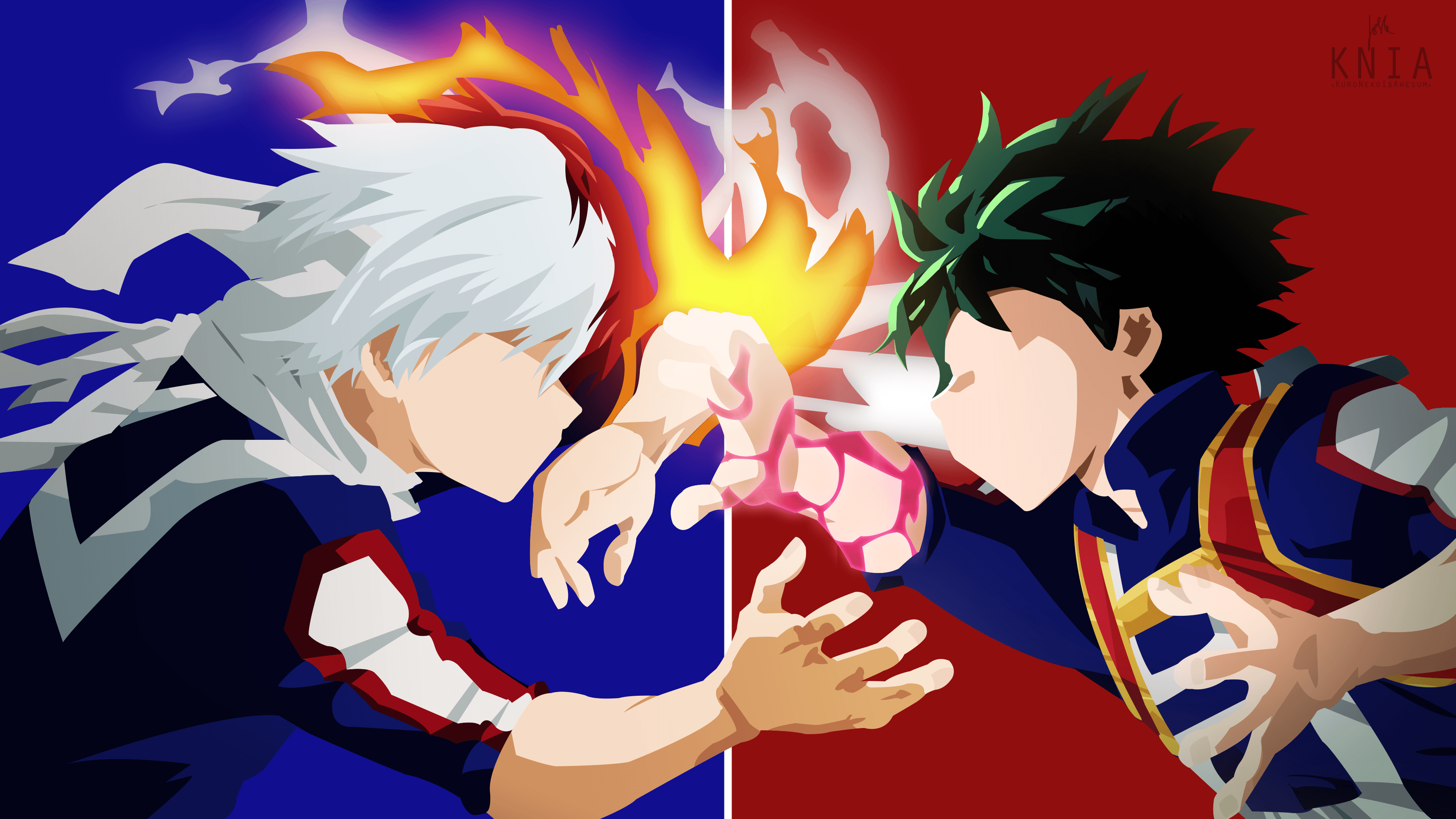 My Hero Academia Todoroki And Deku Wallpaper