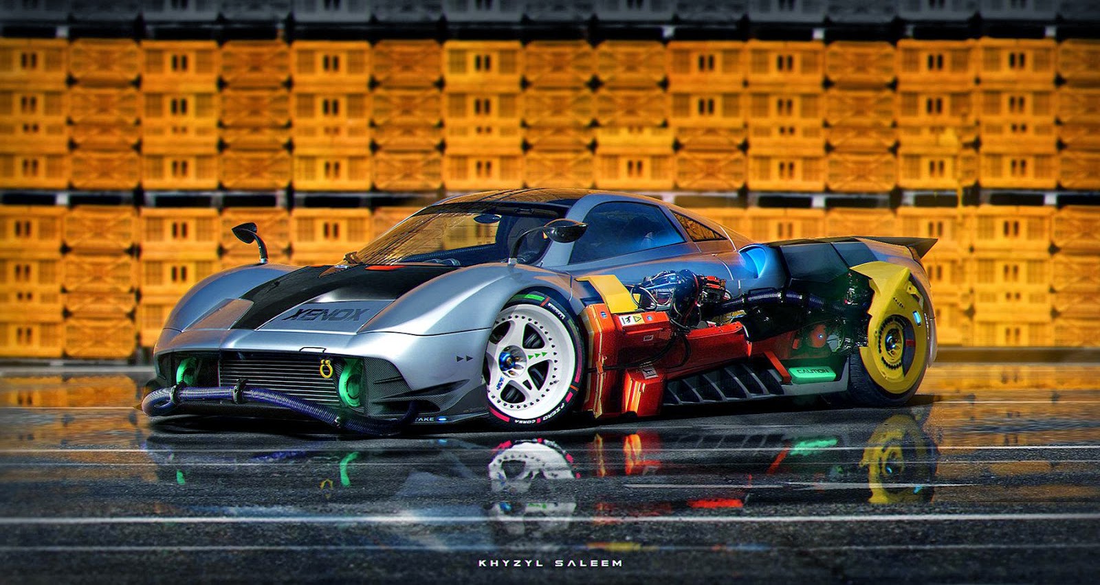 Sci Fiction Concept Car Wallpaper Made By Year Old Artist