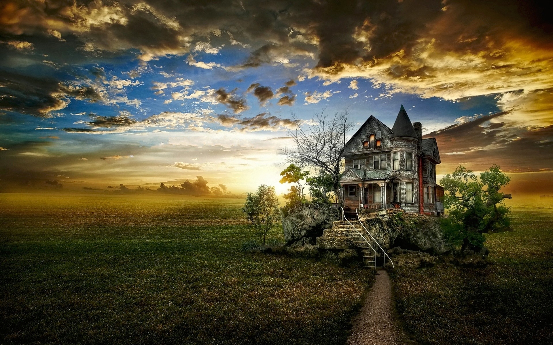Free download Unusual photo of an abandoned house HD ...