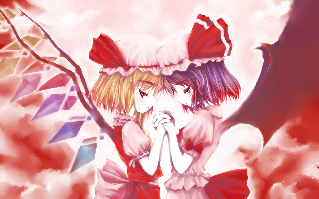 Desktop Wallpaper Touhou Collection Wings Flandre Scarlet Remilia