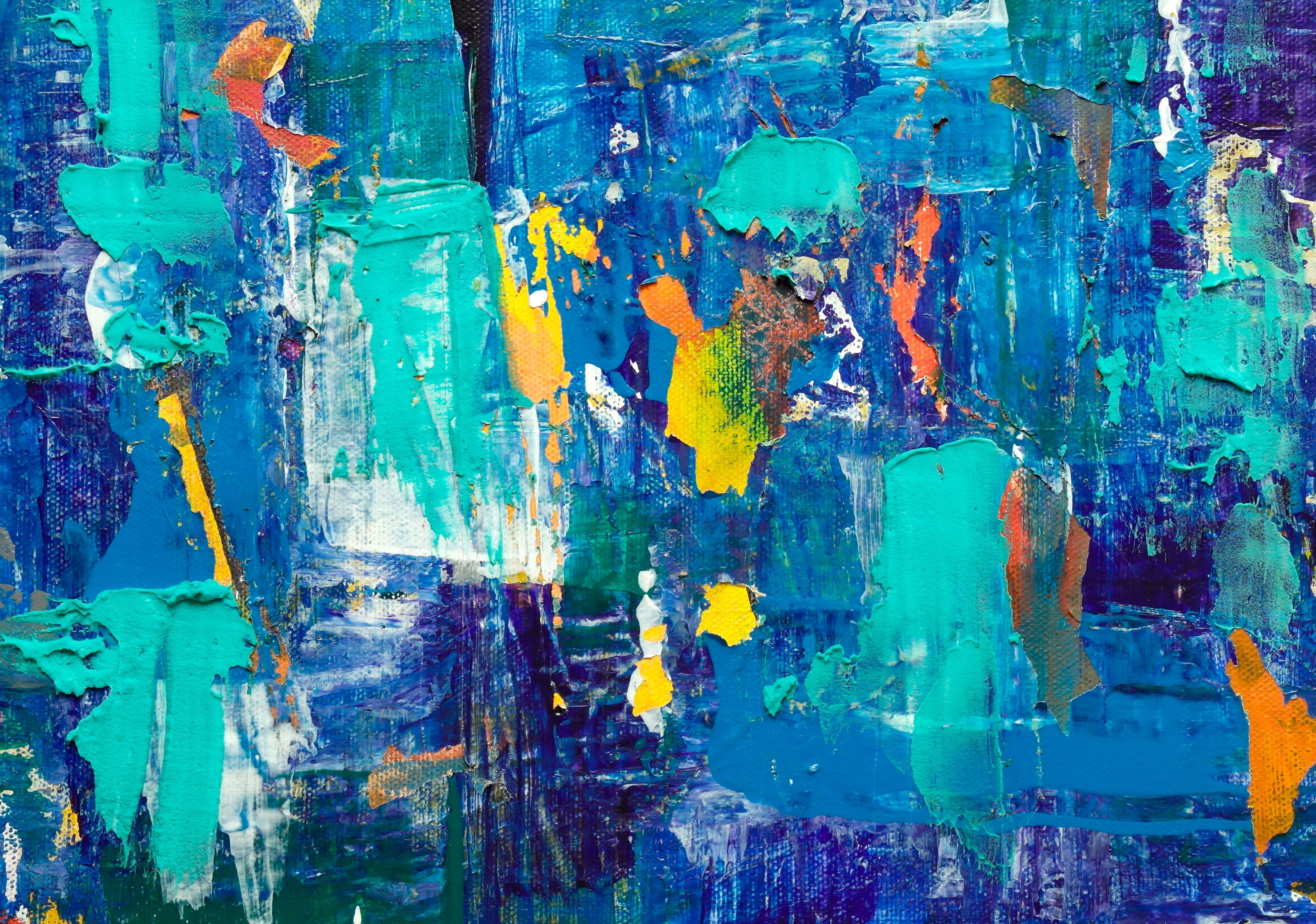 Blue Painting Wallpaper