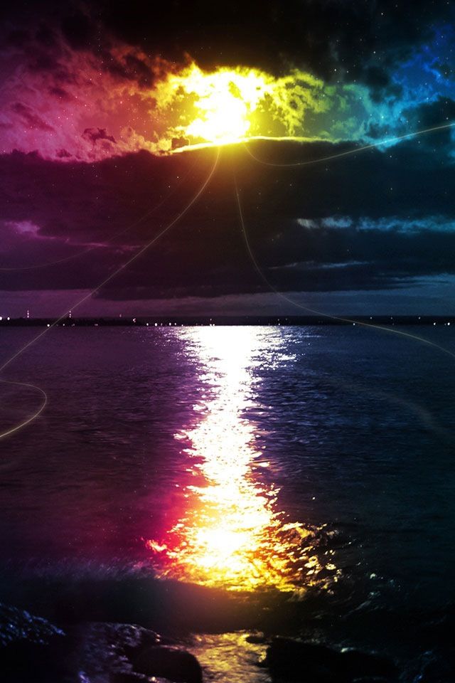 Rainbow Sunset Wallpapers Download Funny Photos 640x960