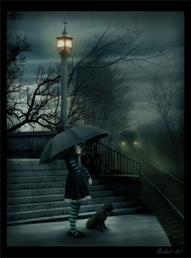The Sad Rain In Heavens Teardrops Umbrella