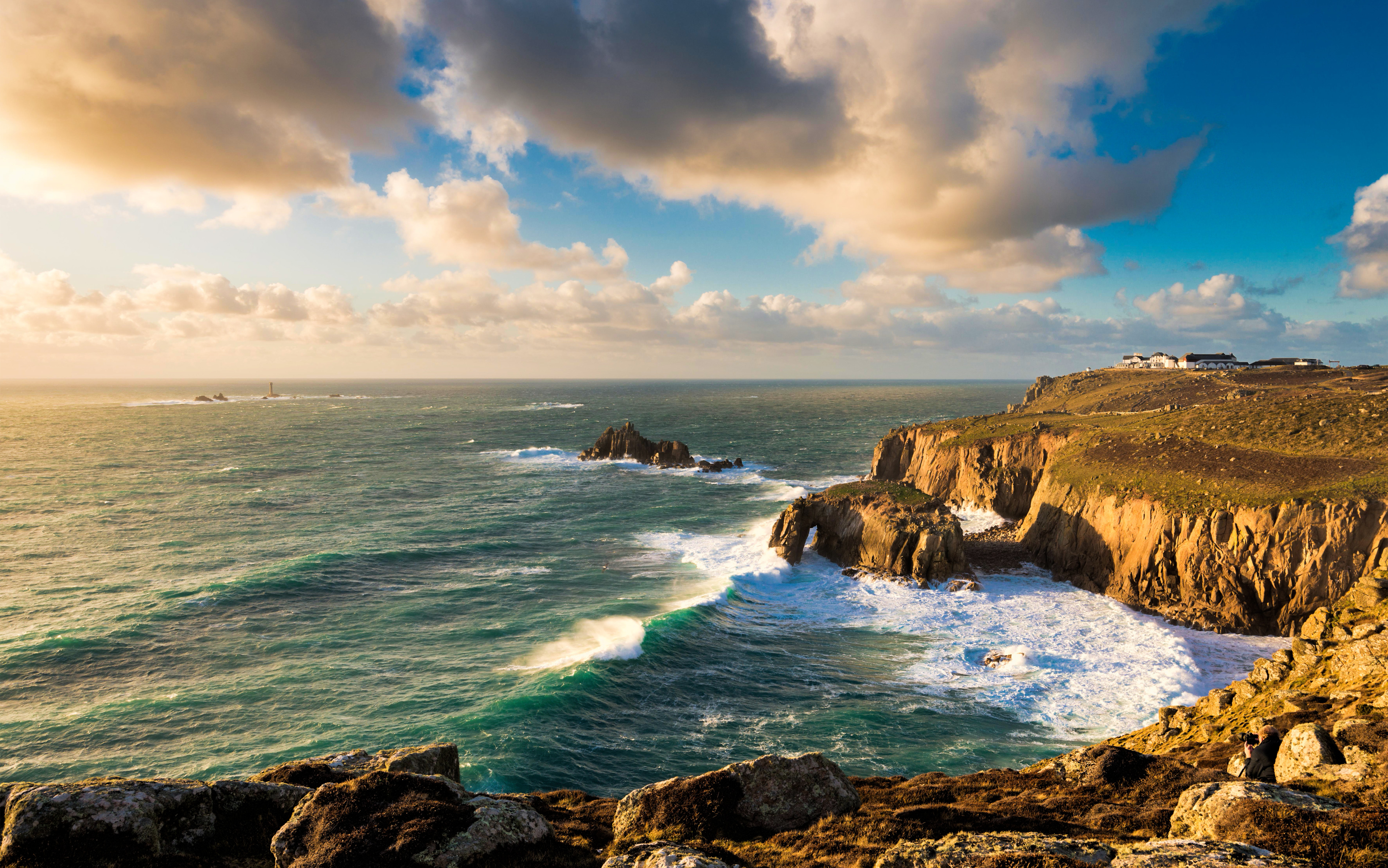 Free download Lands End Cornwall England widescreen wallpaper Wide 3838x2400