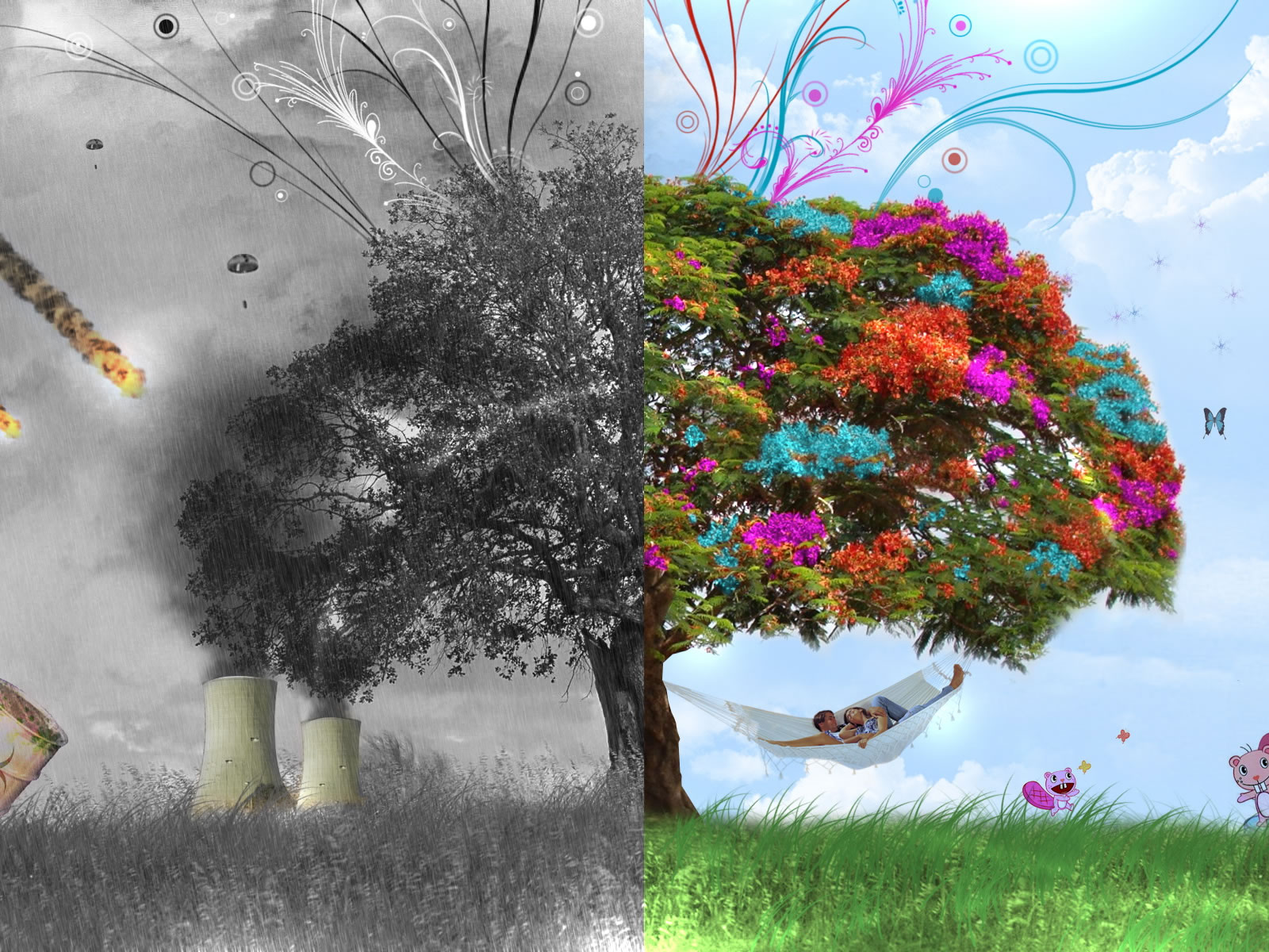 Nature Wallpaper 3d Tree