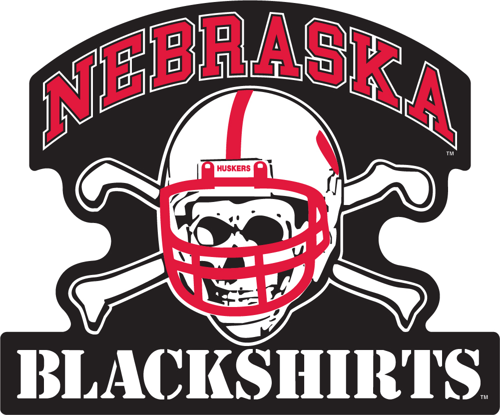 Nebraska Blackshirts Vinyl Decal Black Background
