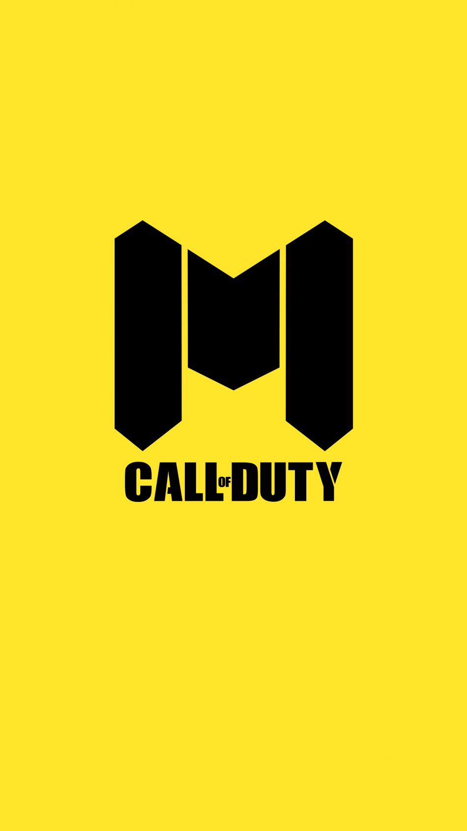 Call Of Duty Mobile Logo Yellow Background Pure 4k