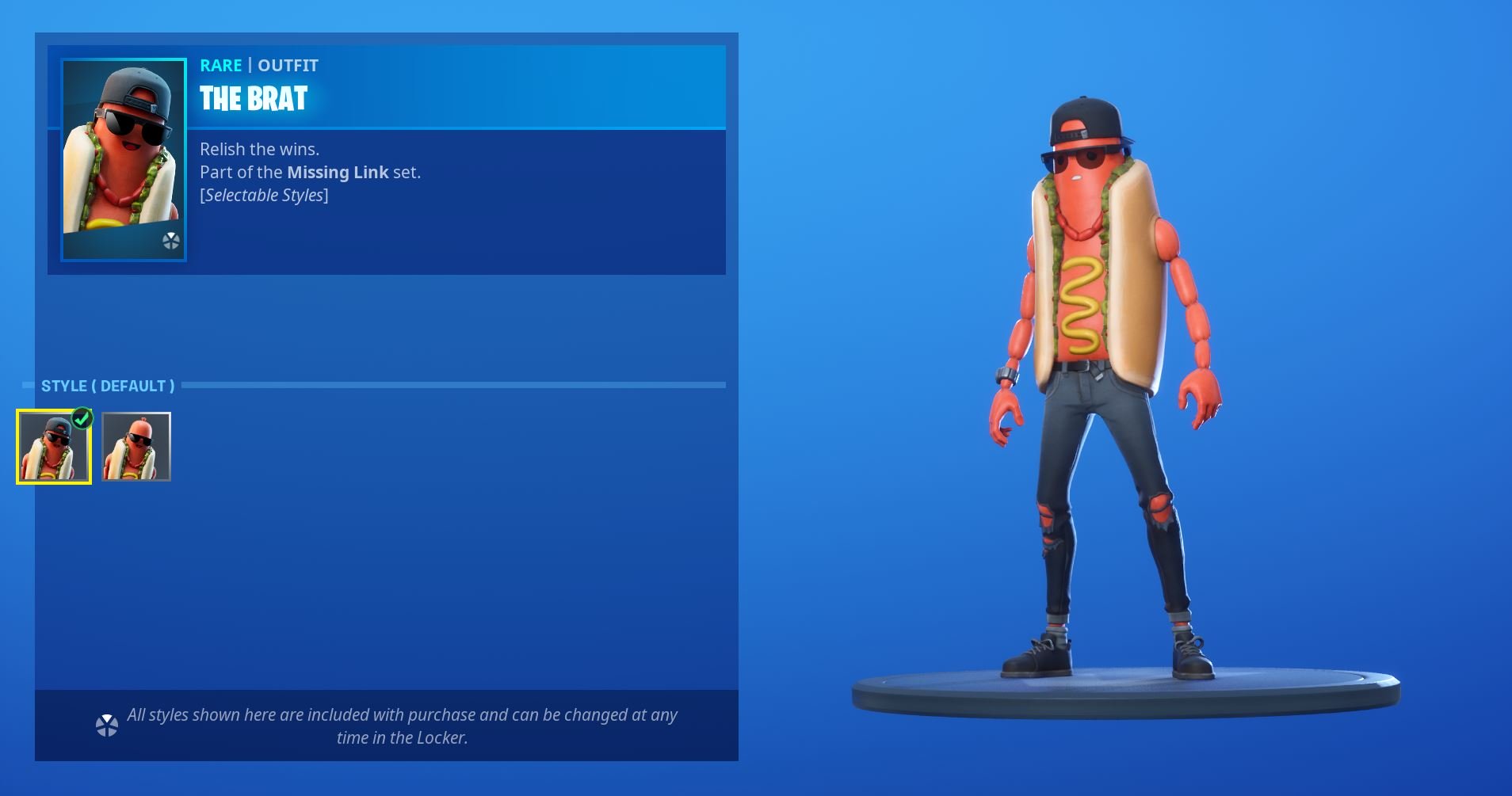 What S In The Fortnite Item Shop Today Brat Skin Loose