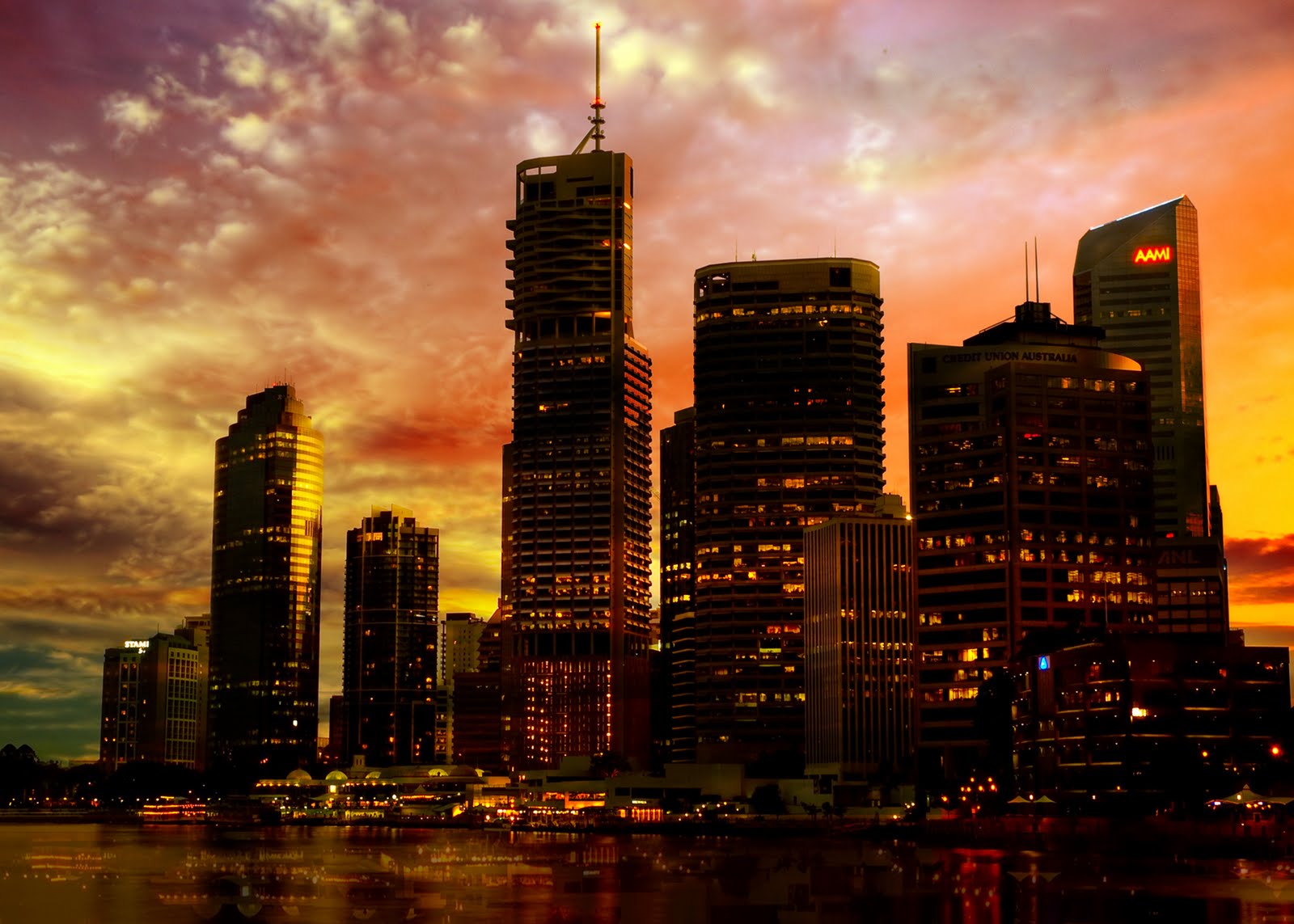 Amazing City Sunset Naturally Backgrounds Wallpapers 1600x1143