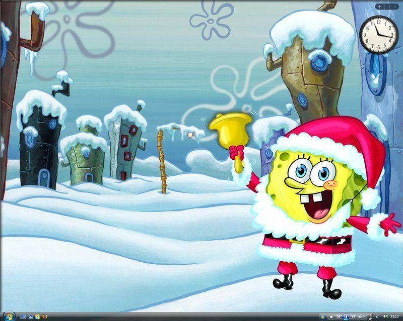 Spongebob Christmas Wallpaper Cartoon Characters