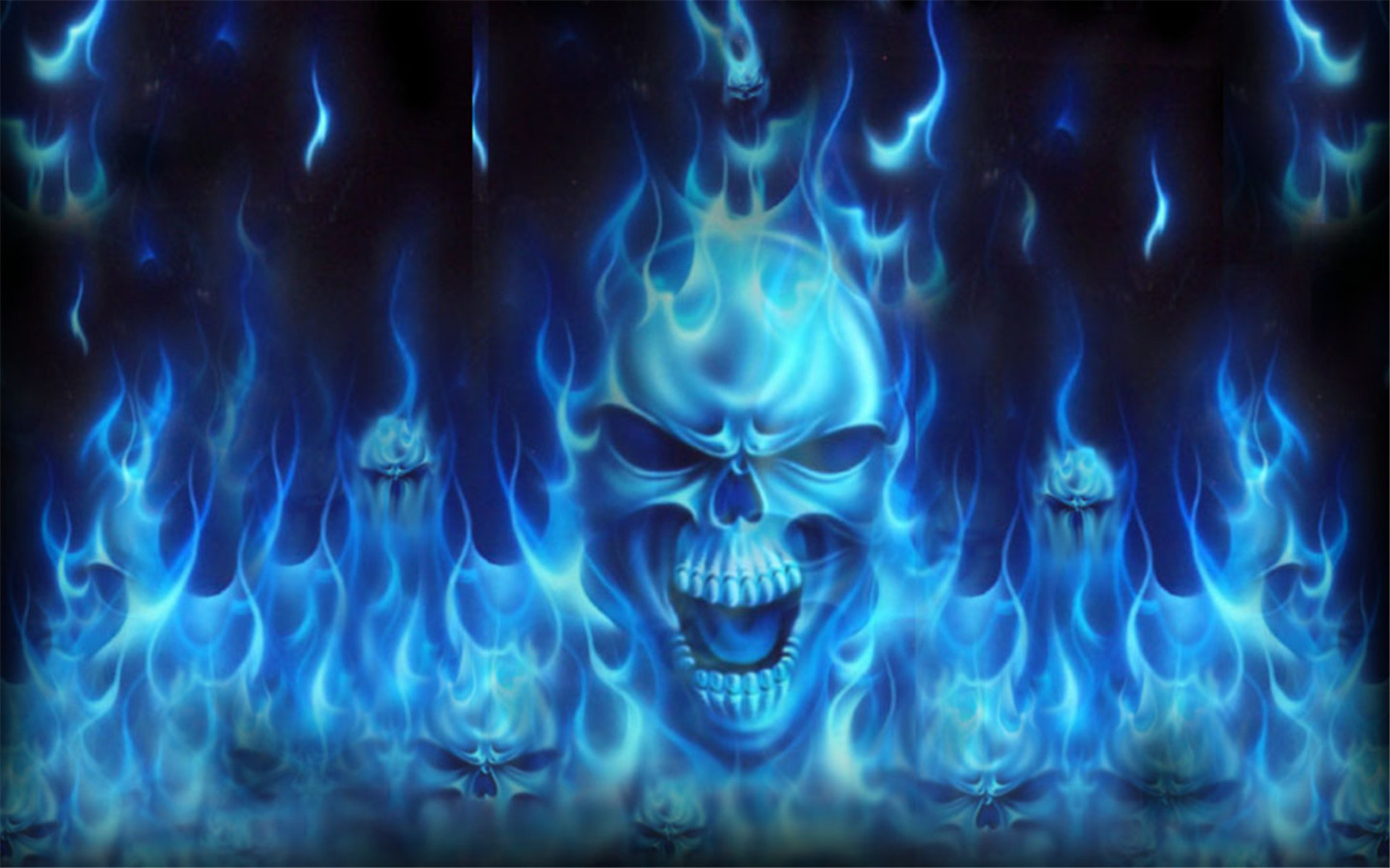 Pics Photos Flaming Skull Skulls Animated Wallpaper