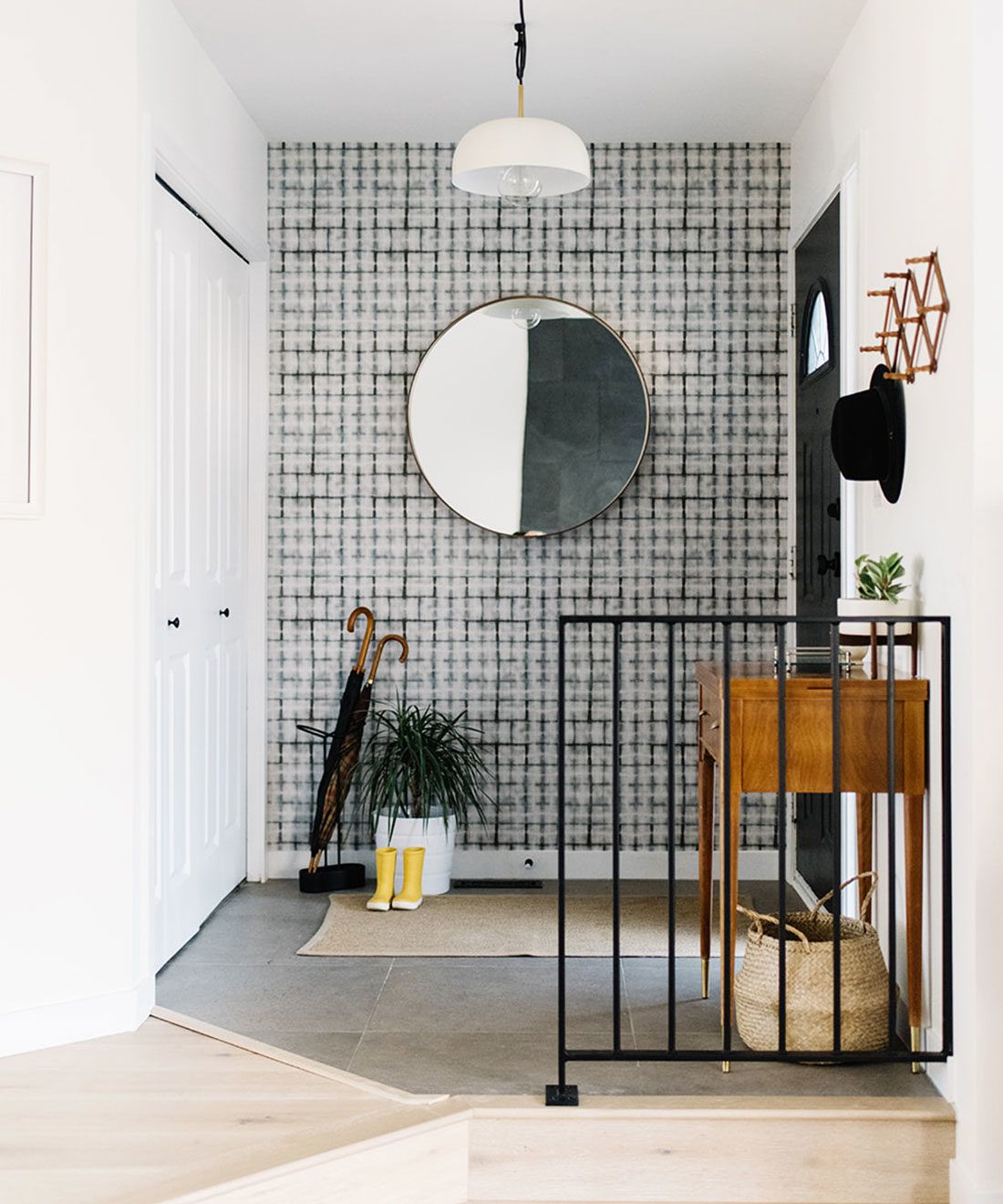 Earth Gray Brick Wallpaper Shibori Tie Dye Design Milton