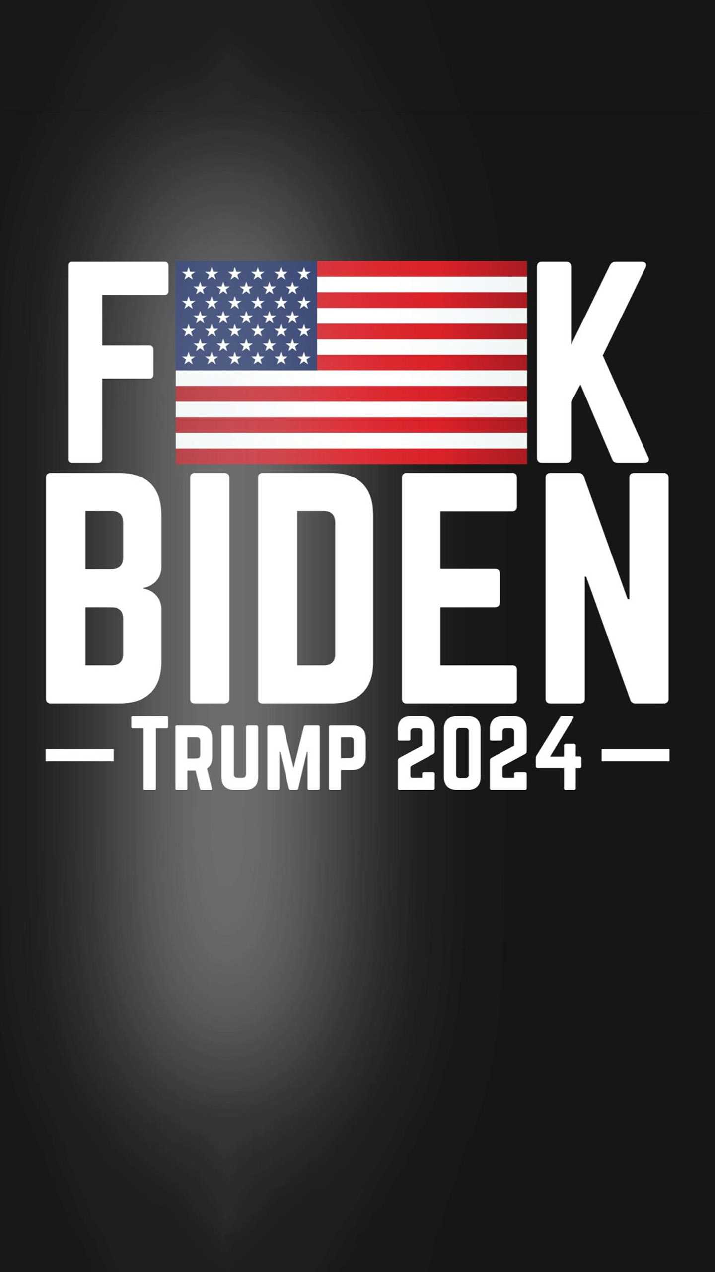 Anti-Biden political message promoting Trump for the 2024 election