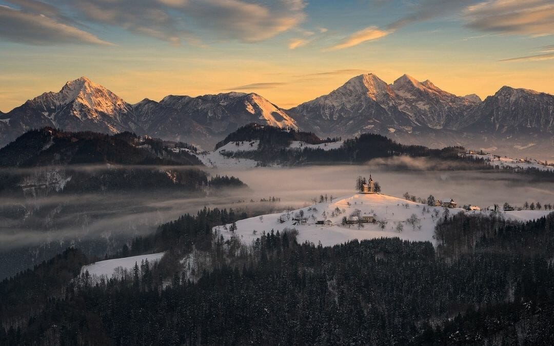 Nature Landscape Slovenia Mountains Mist Winter
