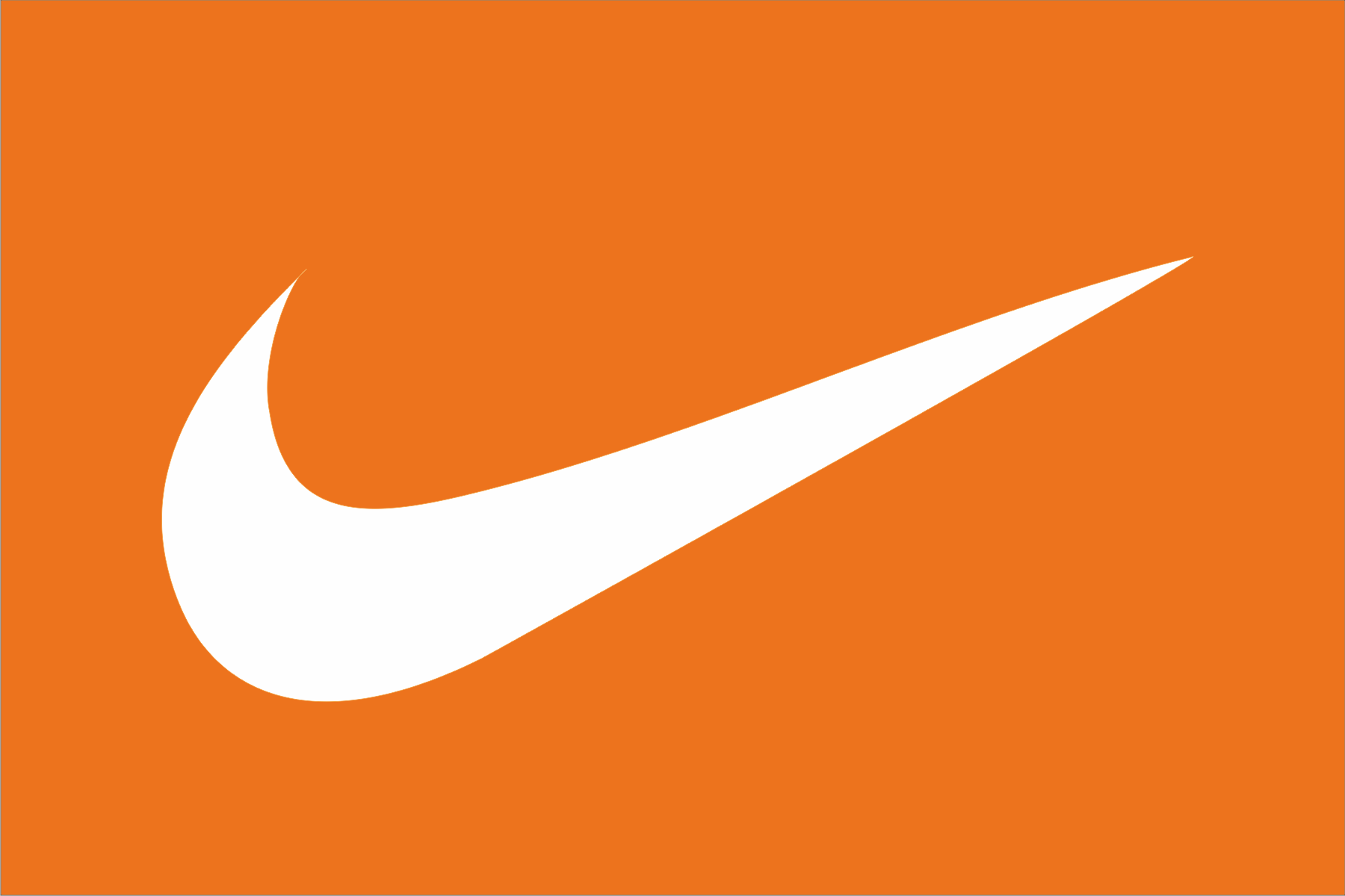 nike orange swoosh logo