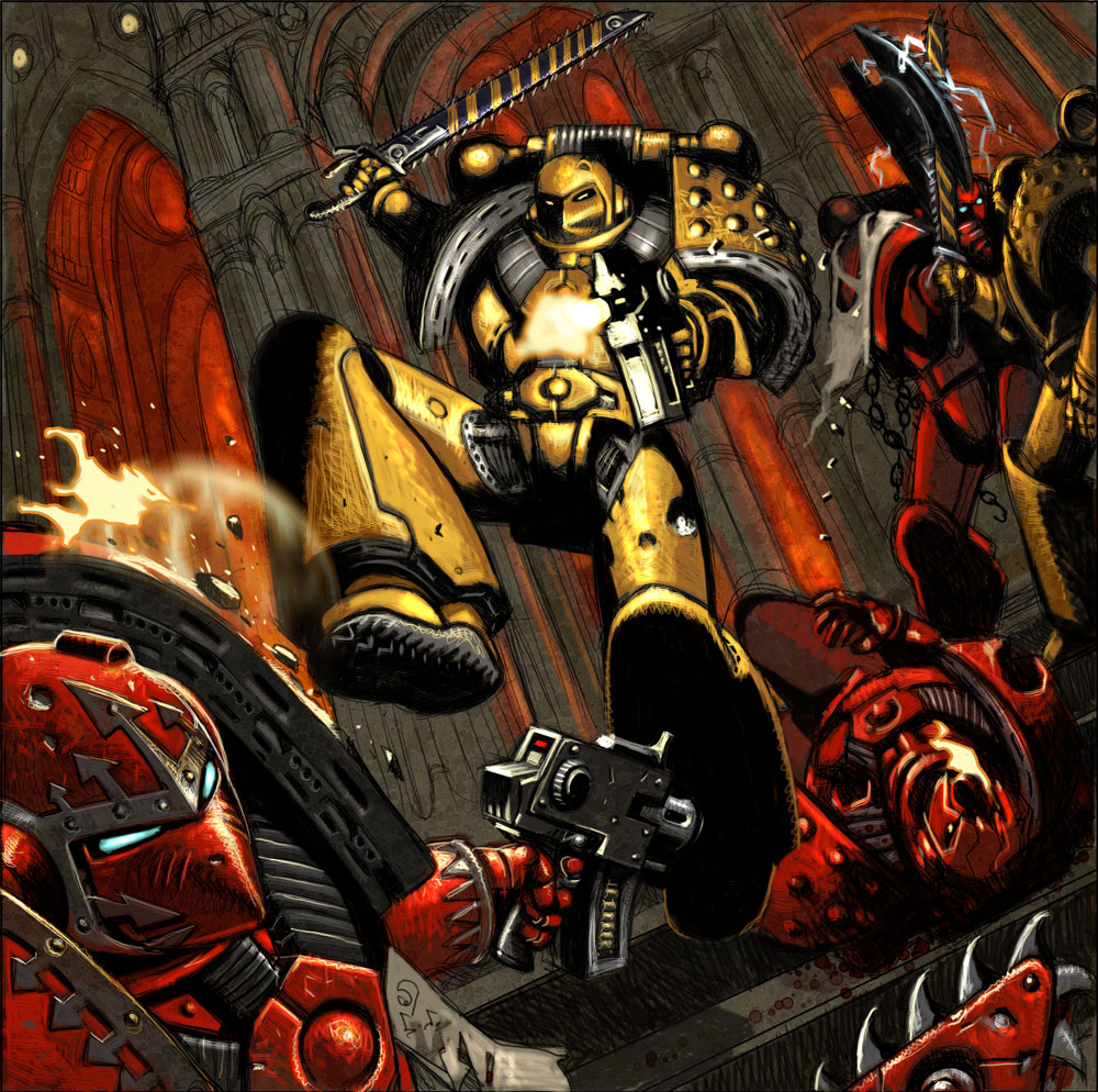 Imperial Fists Valiantly Defend The Palace During Battle