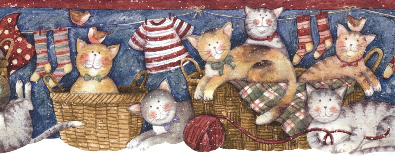 Free download Details about Wallpaper Border Country Cats Playing In