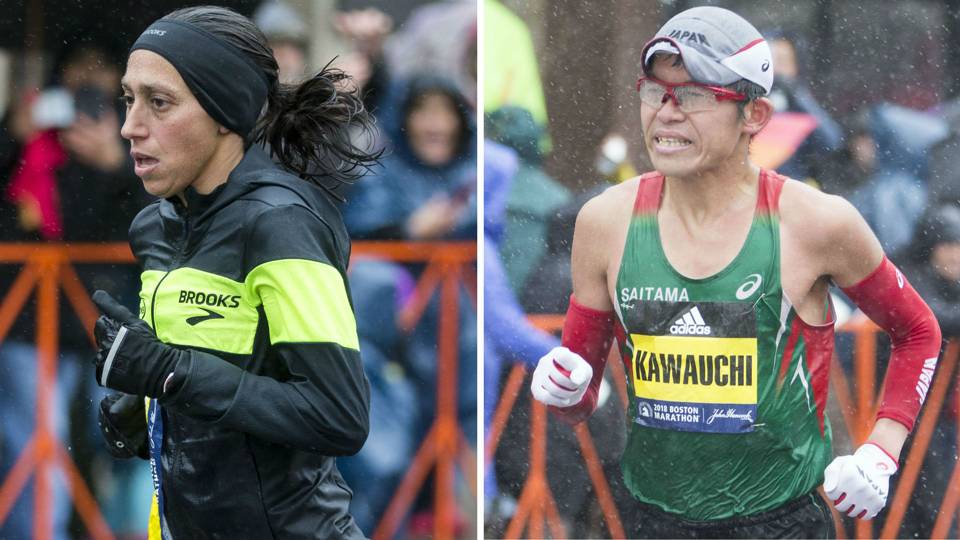 Boston Marathon Winners Desiree Linden Yuki Kawauchi