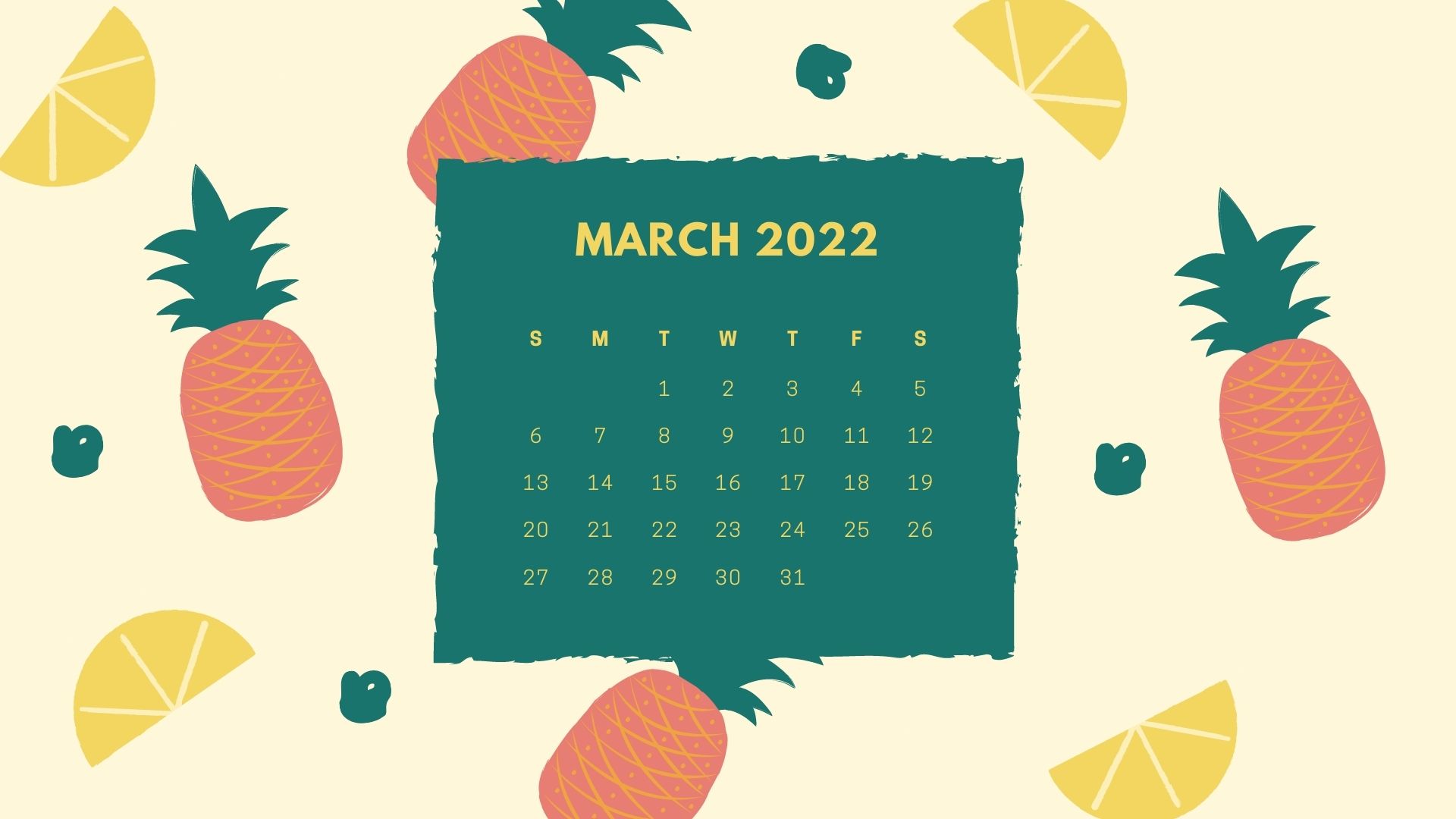 March 2022 Calendar Wallpaper   Desktop Colorful Wall 1920x1080