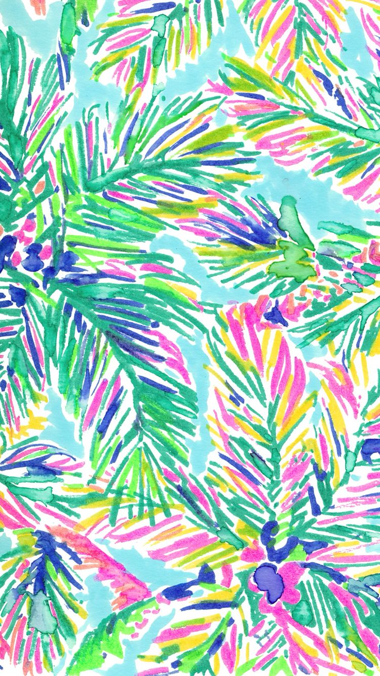 Island Time Lilly Pulitzer iPhone Wallpaper