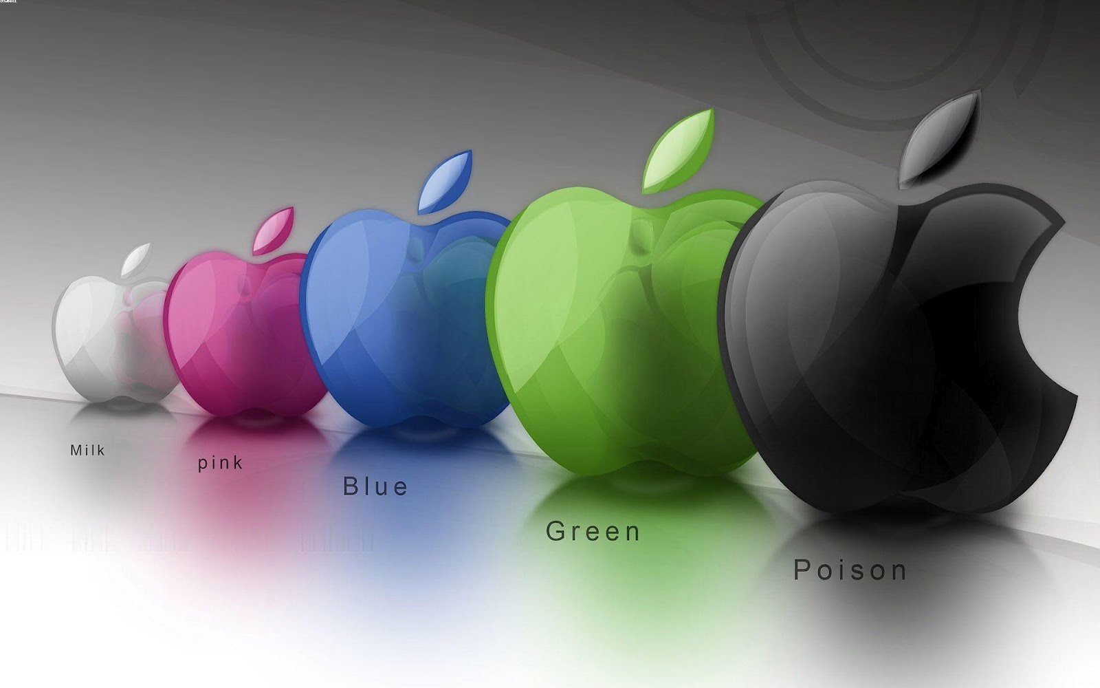 Apple Wallpaper Met Gekleurde 3d Logo S HD Achtergrond