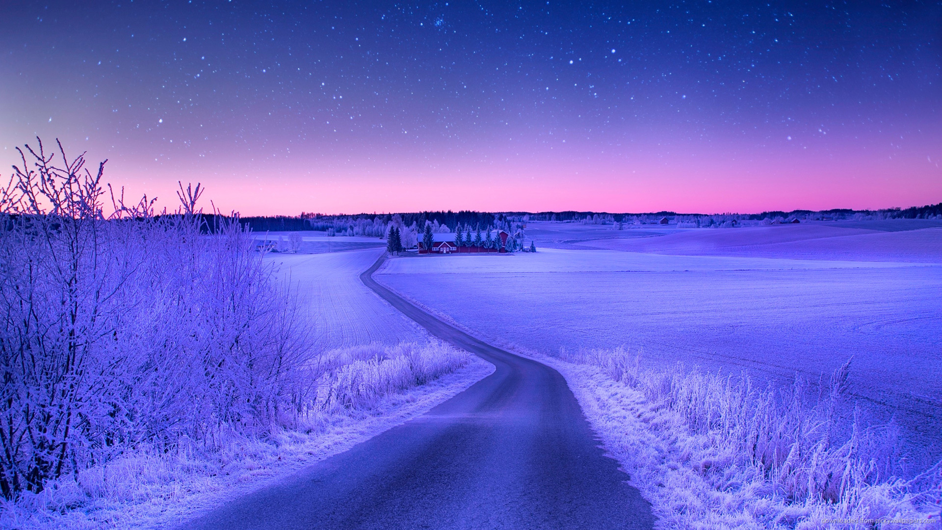 Winter Road Wallpaper Picture For iPhone Blackberry iPad Beautiful