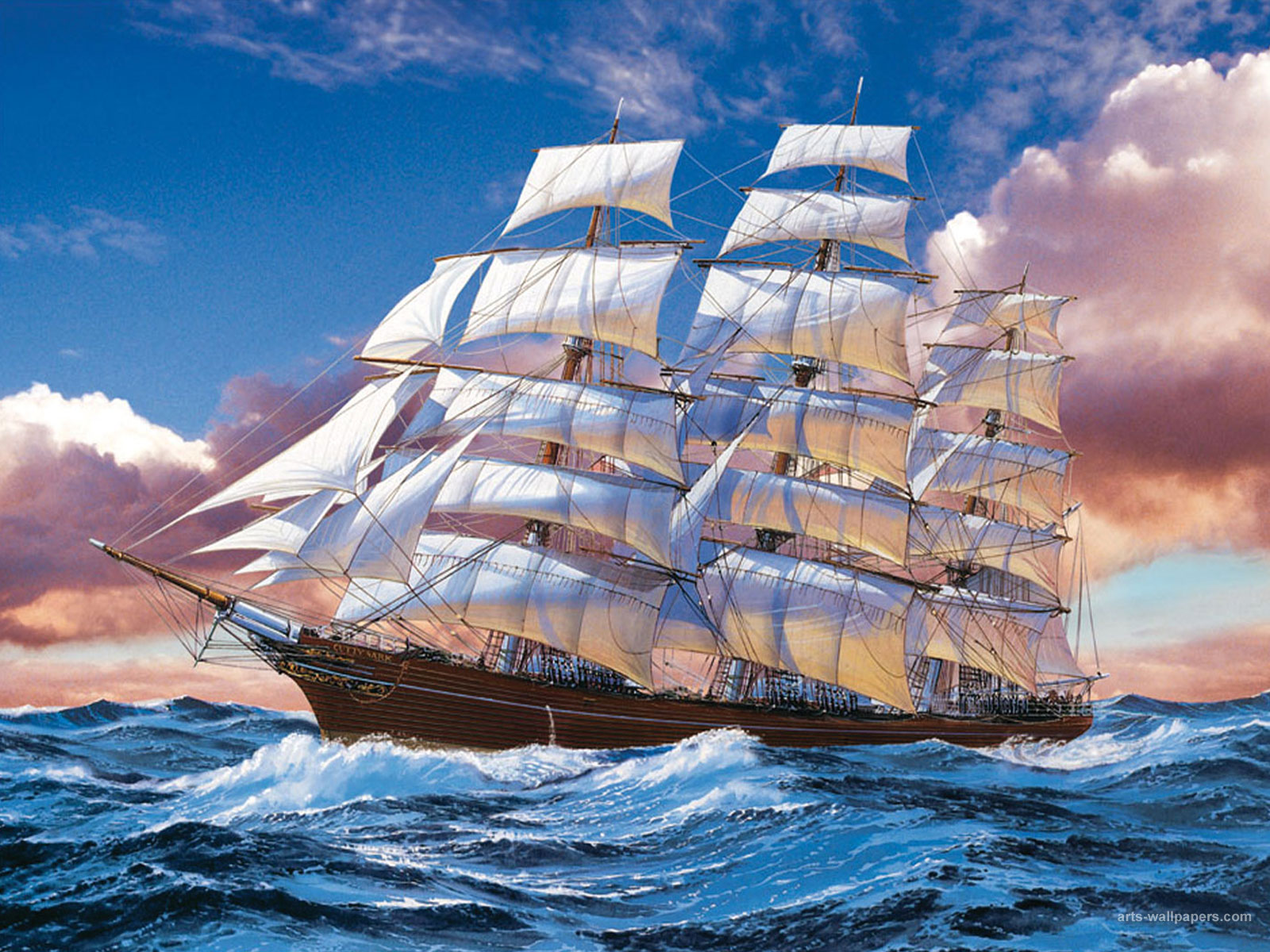 Tall Ships Clippers Sailing Boats Paintings By Eric