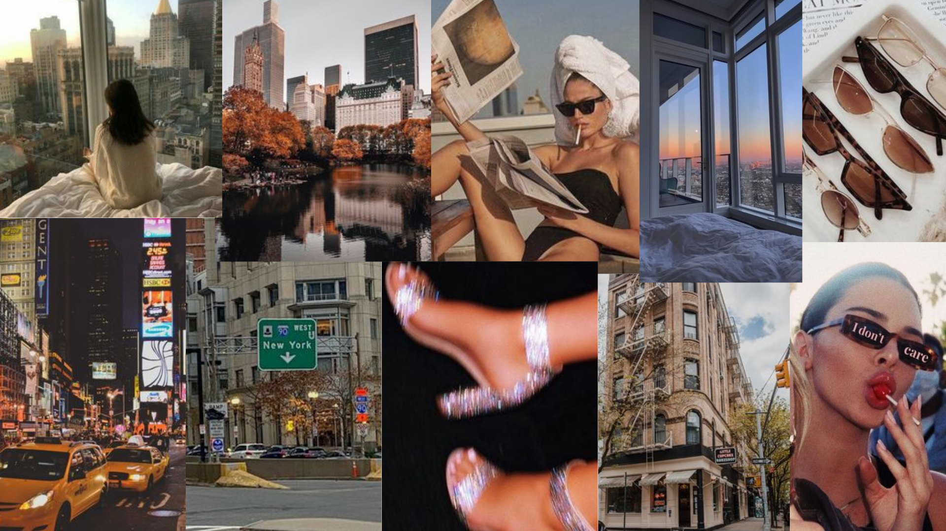 Aesthetic Nyc Collage Laptop Background Pictures