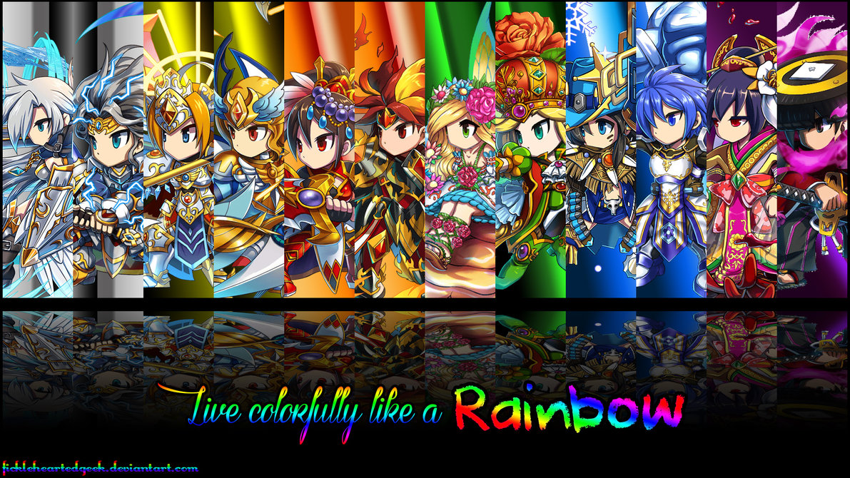 Brave Frontier Rainbow Units Wallpaper By Fickleheartedgeek On