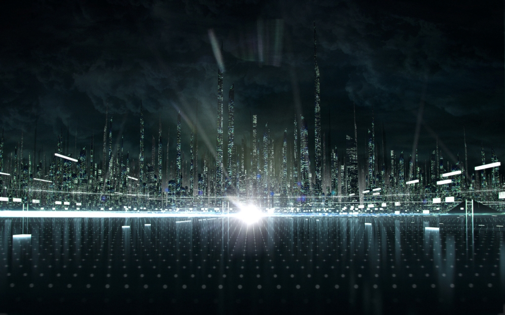 City Of Lights 3d Desktop Wallpaper Screensaver Background