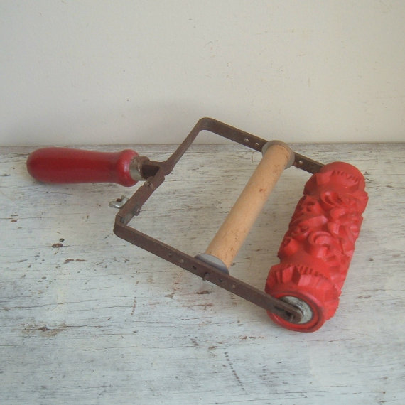 Free download vintage wallpaper printing roller by ImSoVintage on Etsy