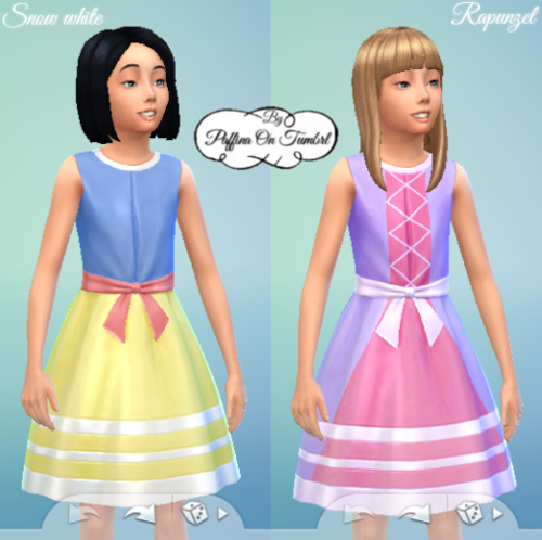 The Sims Cc Mini Disney Dress For Child