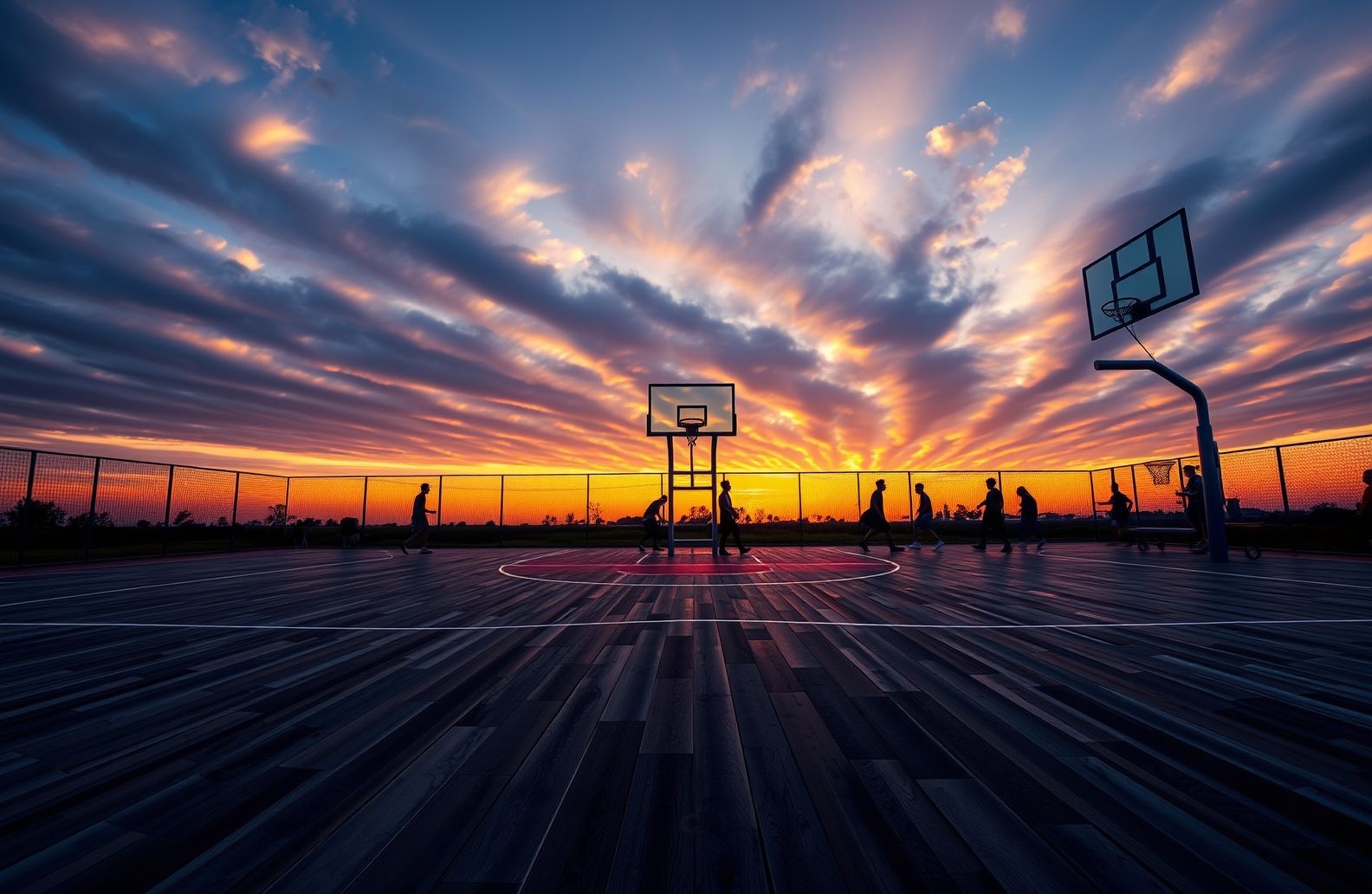 Basketball Court Wallpaper Hd