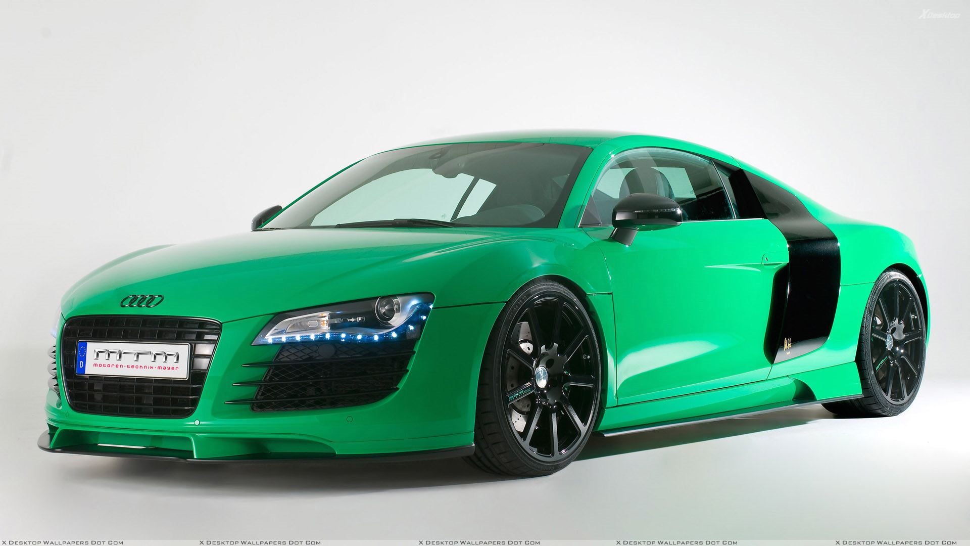 Side Pose Of Green Mtm Audi R8 Wallpaper