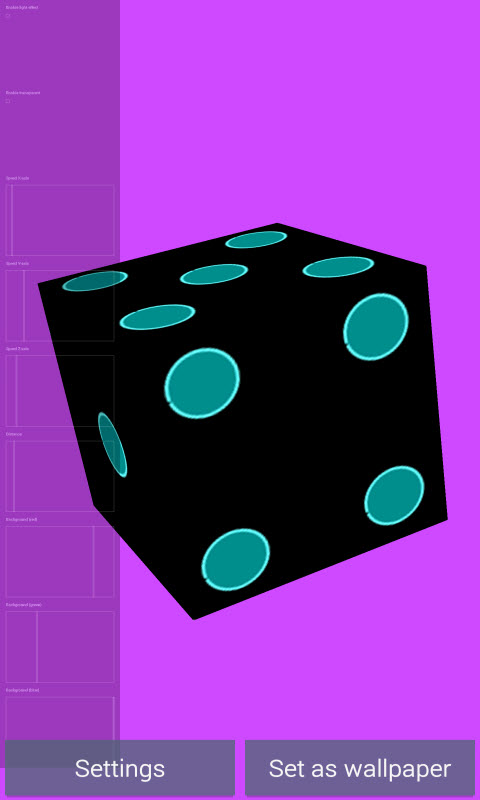 Throw The Neon Dice Live Wallpaper For Your Android