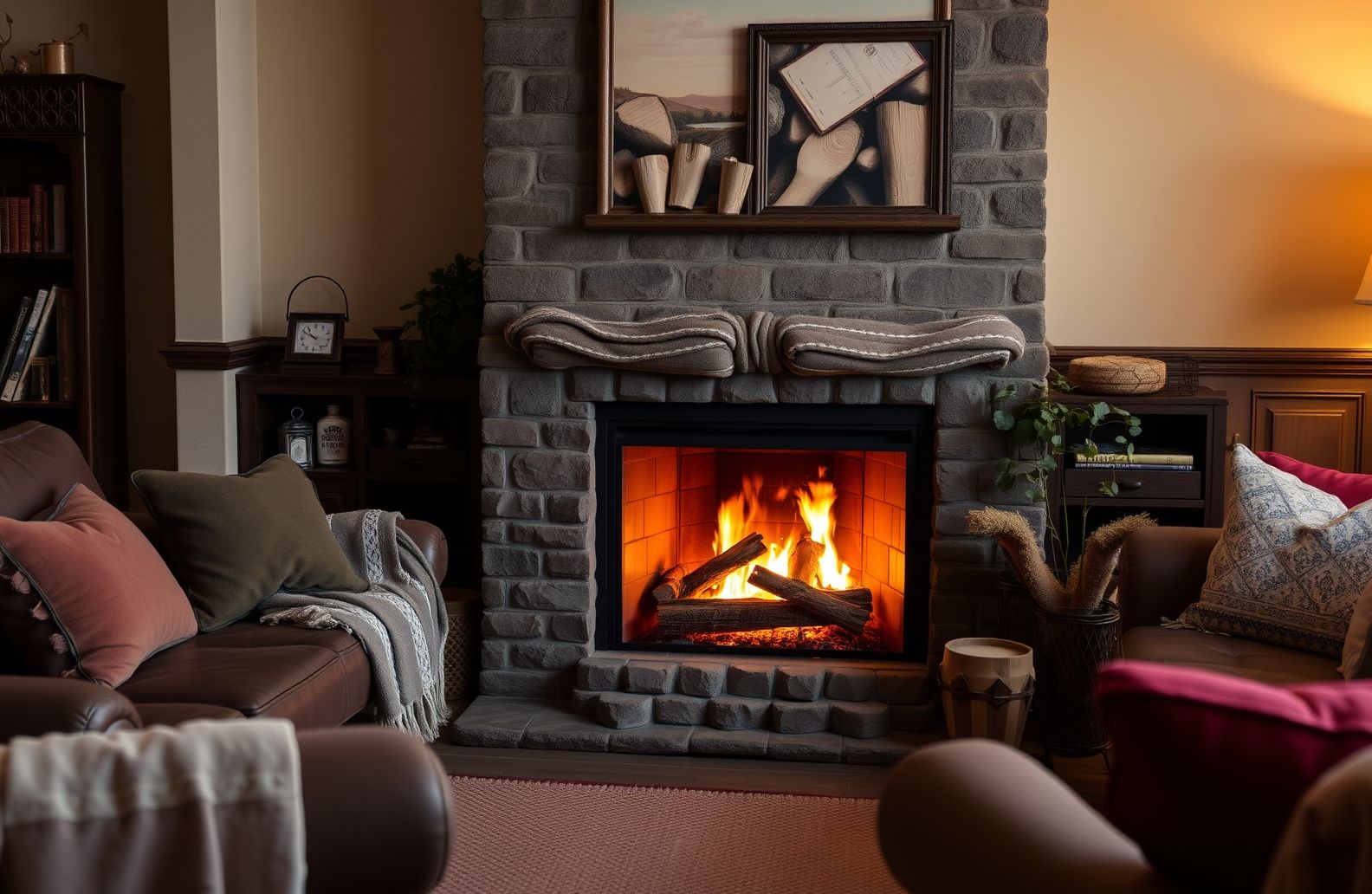 Live Fireplace Wallpaper
