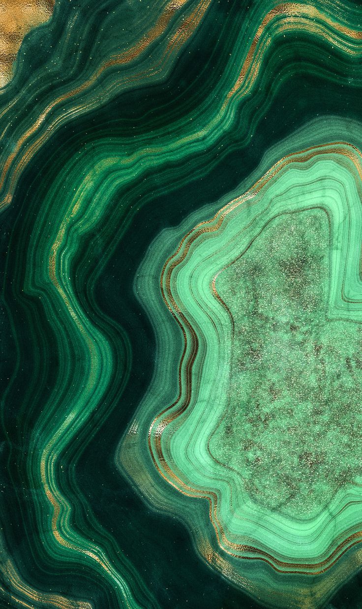 Green Marble Gold Geode iPhone Wallpaper Background In