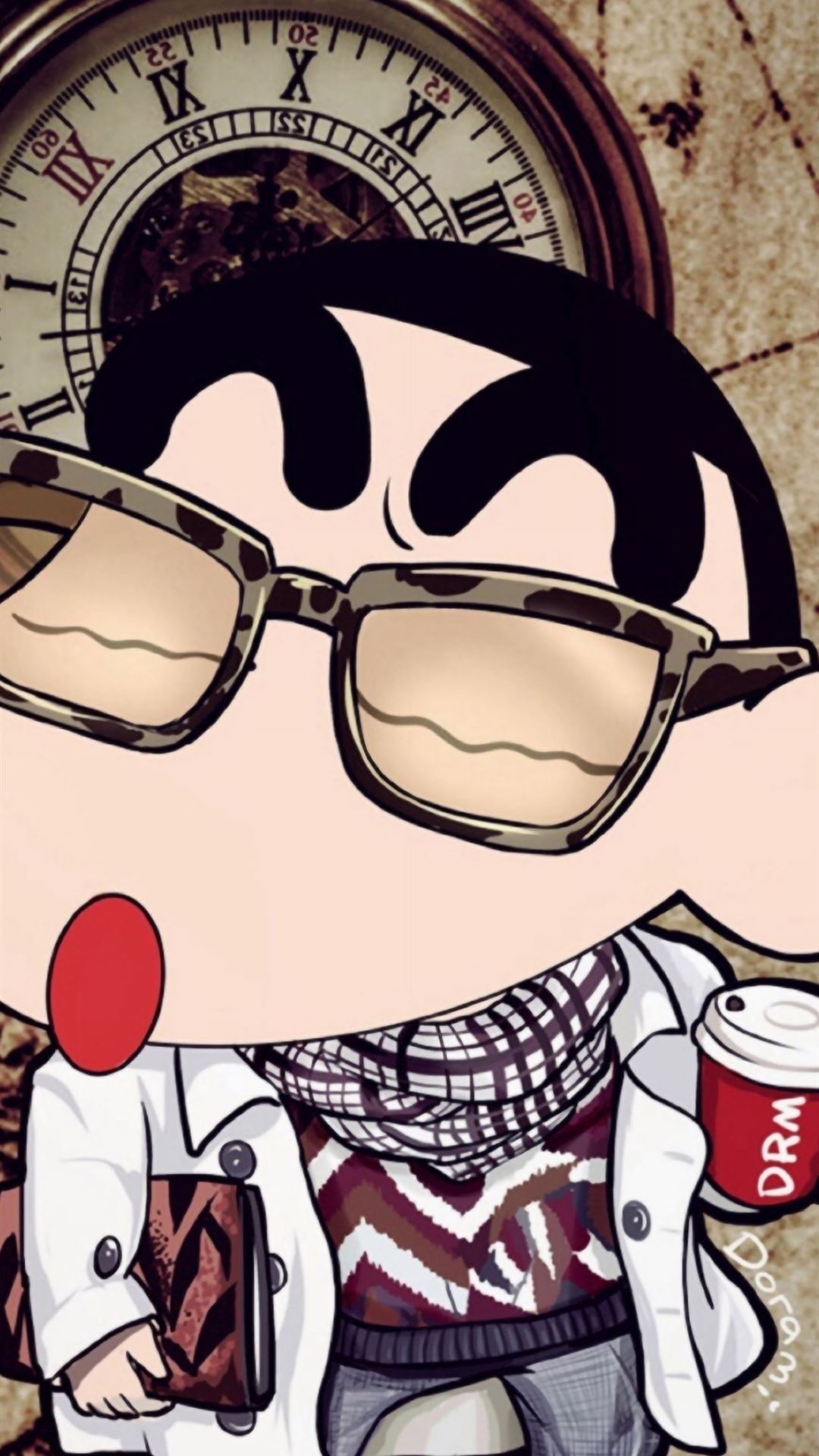 Crayon Shin Chan Cute Cartoon iPhone Wallpaper