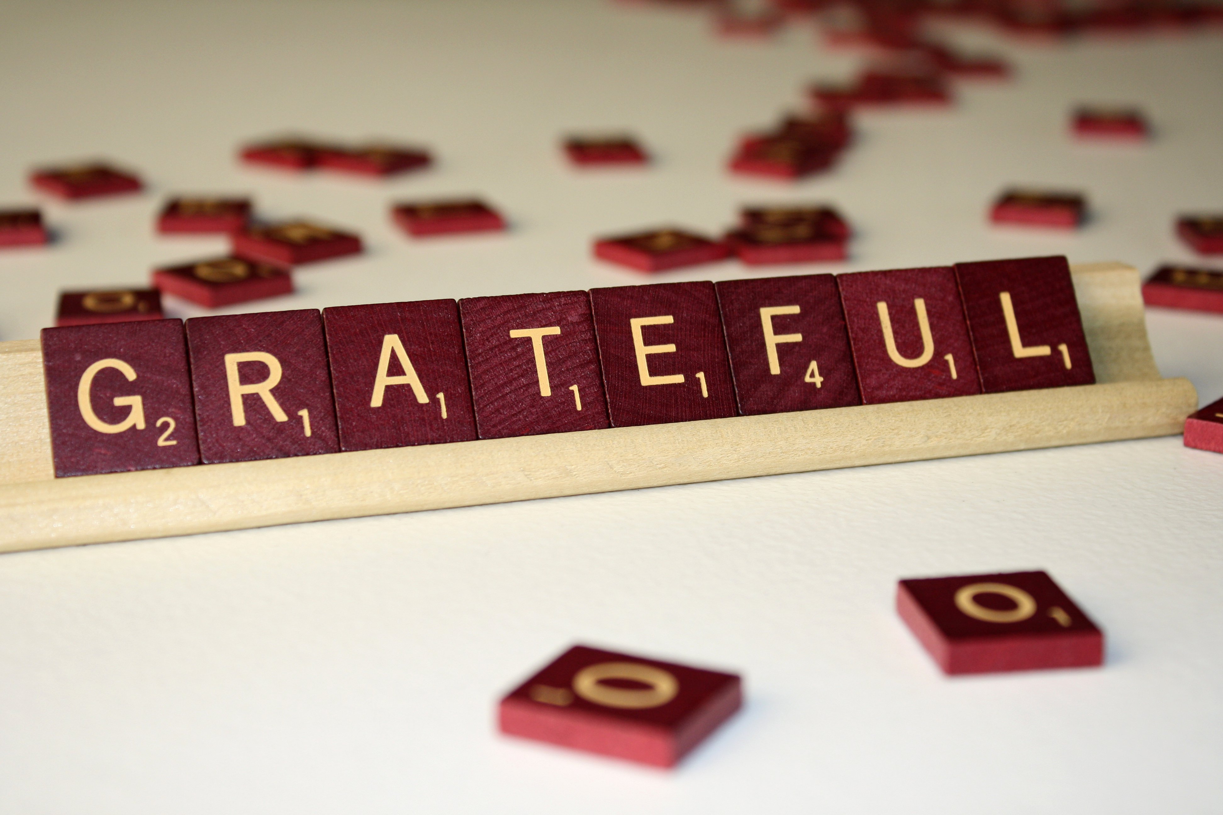 Scrabble Grateful Wide Wallpaper