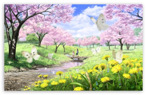 Spring Illustration HD wallpaper for Standard 43 54 Fullscreen UXGA