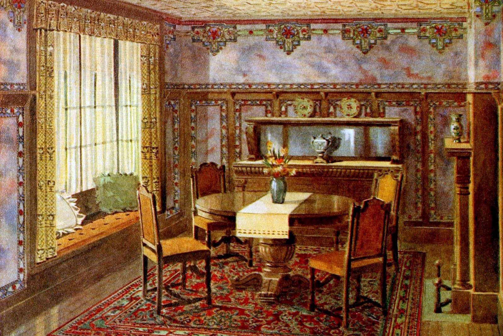 Vintage Home Wall Decor From The 1910s With Different Room