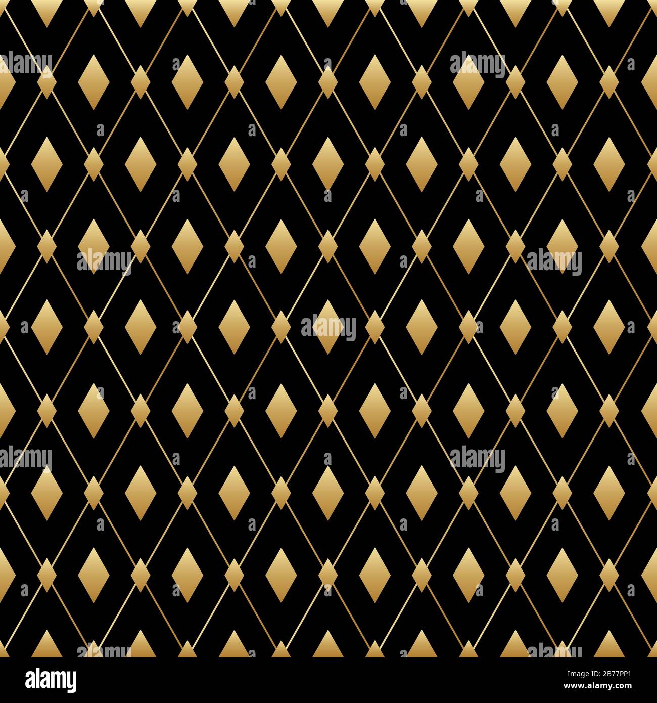Black and gold diamond seamless pattern Vector luxury male
