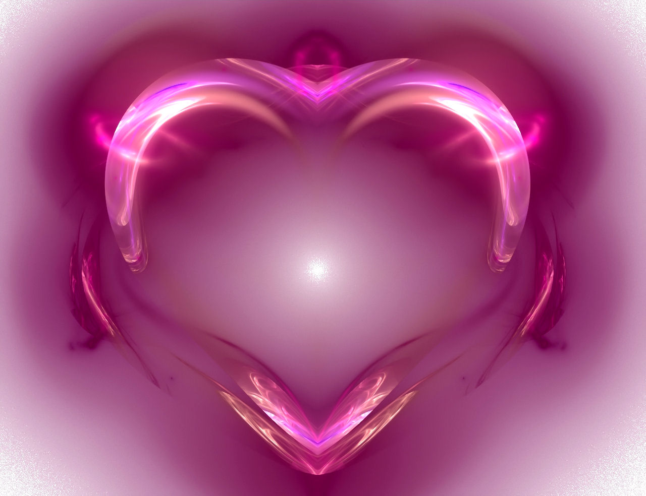 Pink Abstract Heart Wallpaper Background
