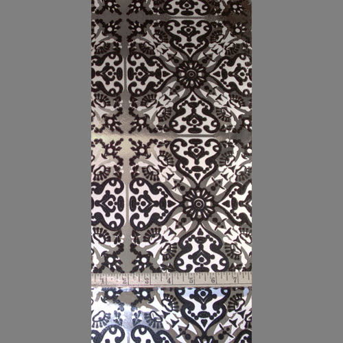 S Spanish Tile Black Silver On Wflo Designer