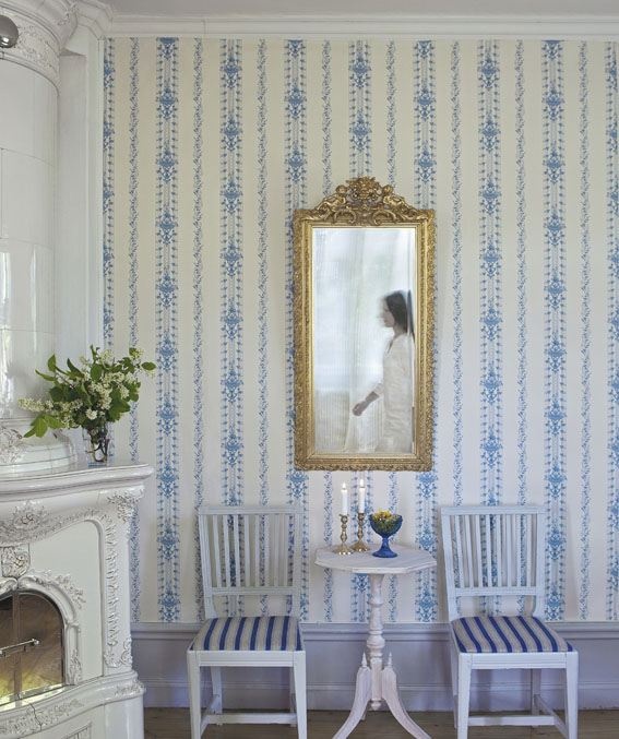 Swedish Wallpaper Room Interiors Design Scandinavian Style