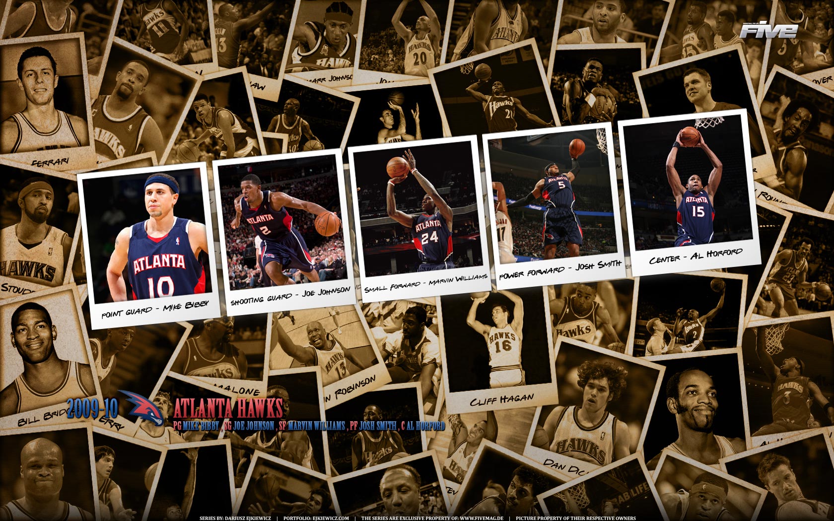 Atlanta Hawks Polaroid Widescreen Wallpaper Basketball