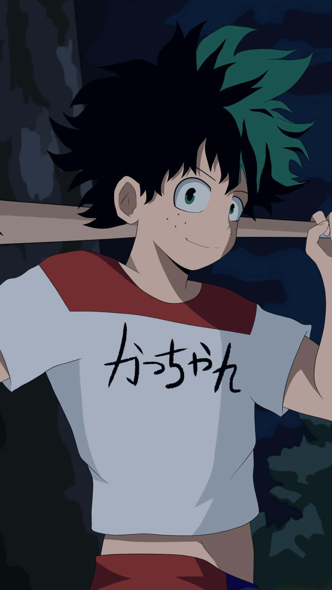 Cute Deku On A Dark Picture Wallpaper